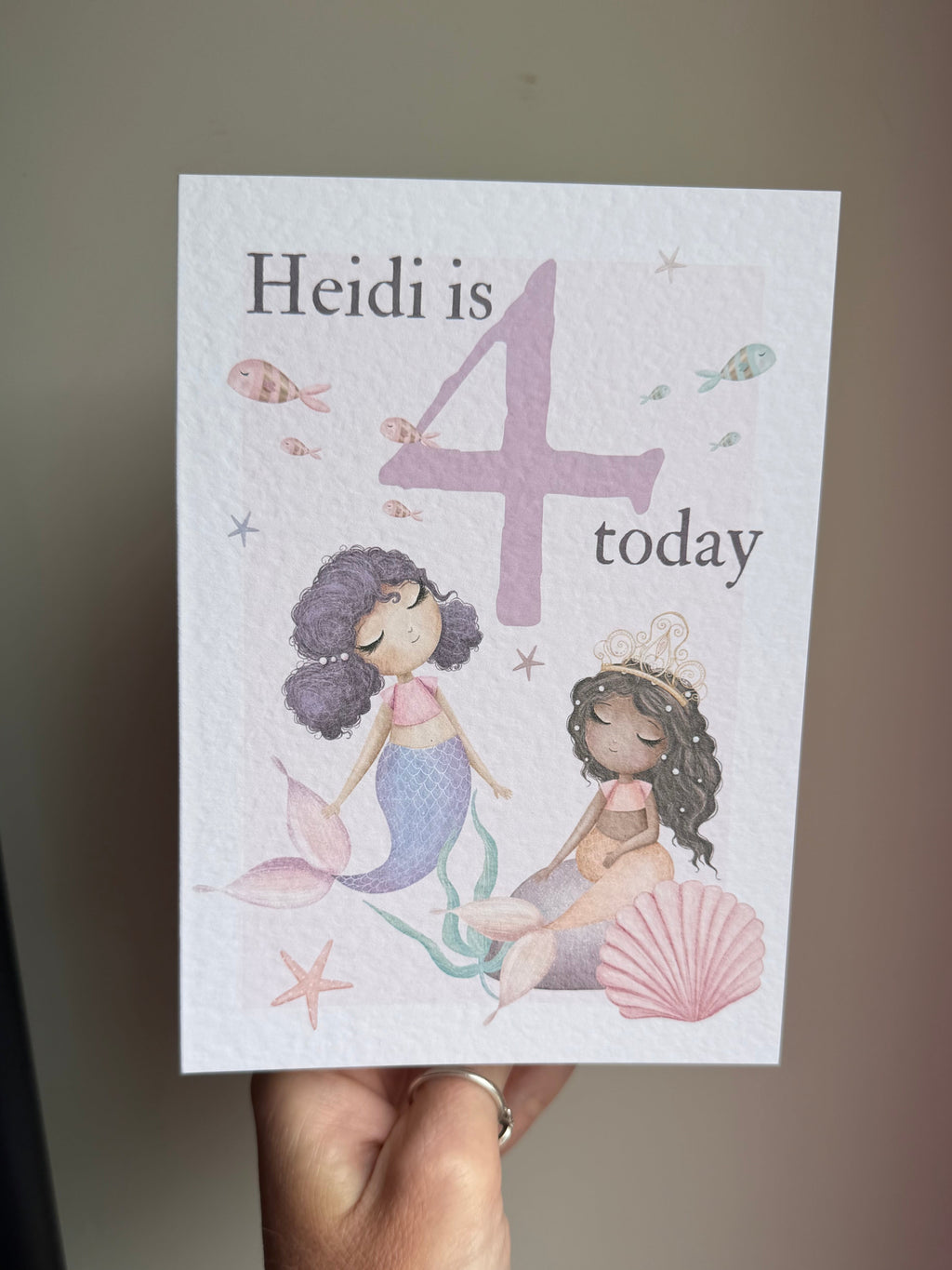 Mermaid Happy Birthday card