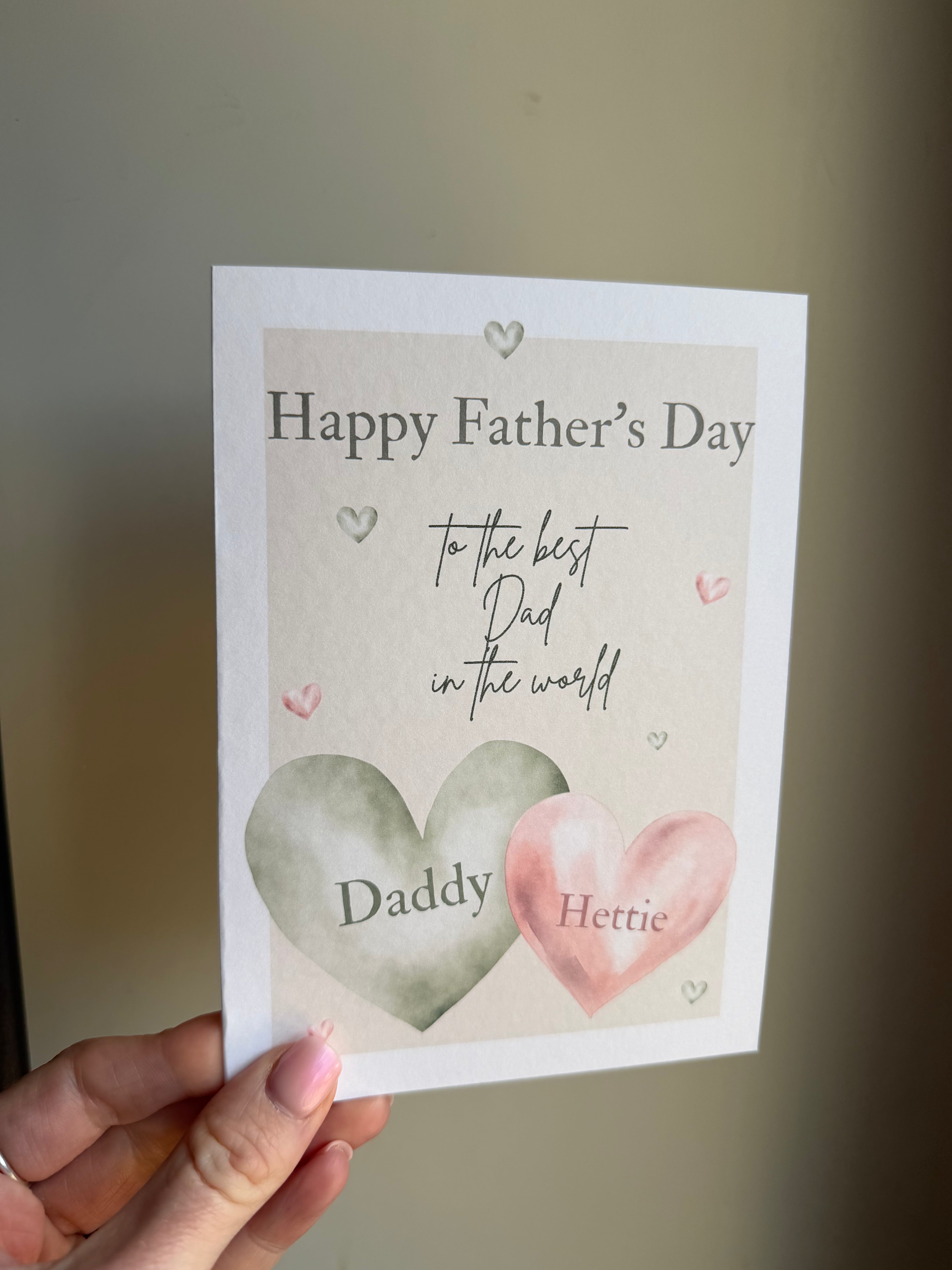 Personalised Father's Day card