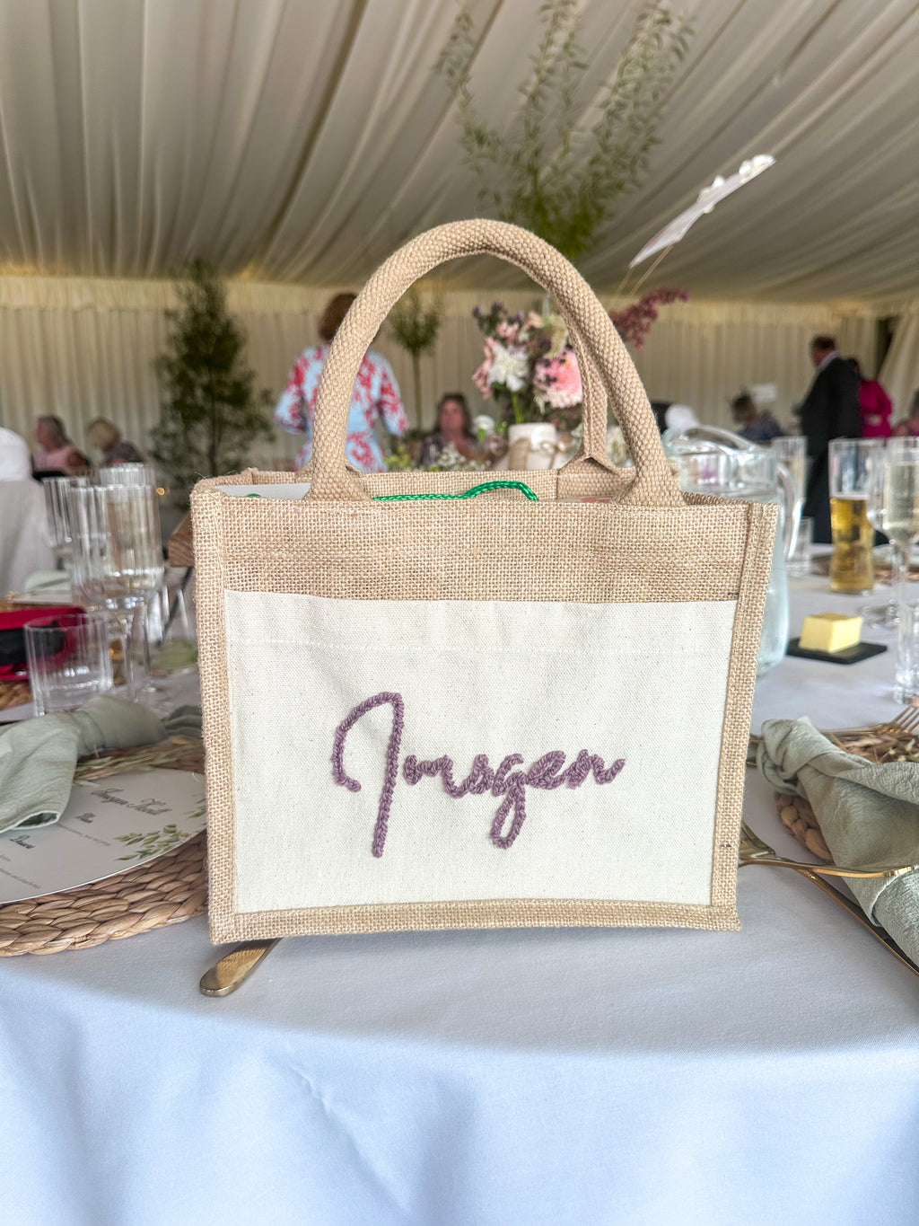Personalised Hessian bag (large)