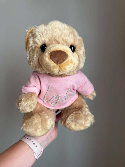 Boo Bear in a pink t-shirt