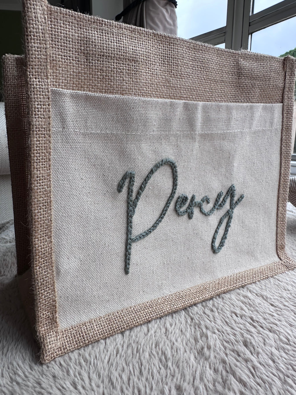 Personalised Hessian bag (large)