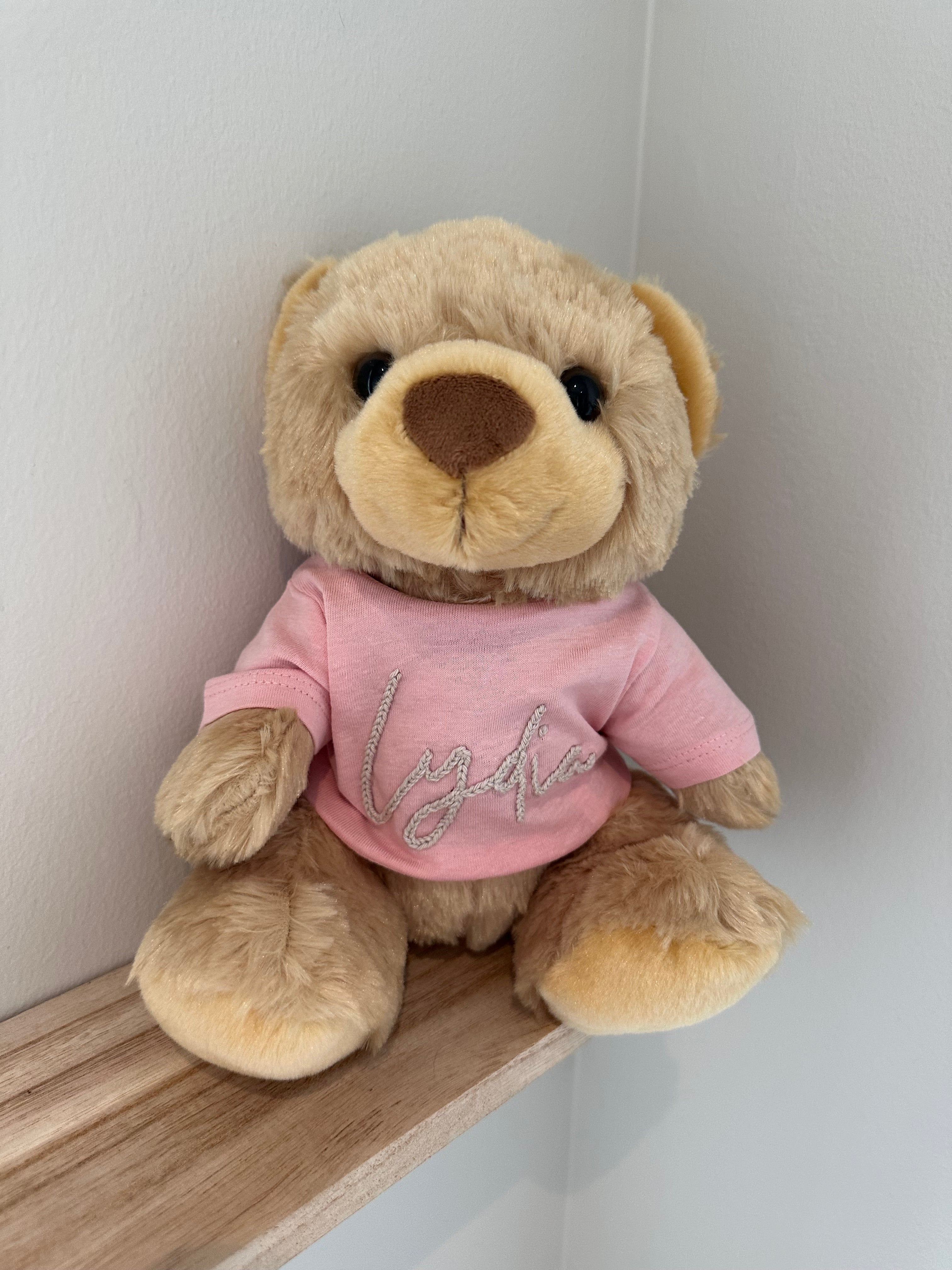 Boo Bear in a pink t-shirt