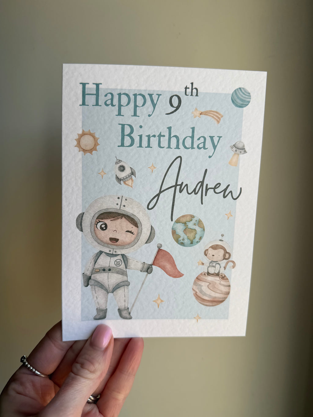 Train birthday personalised card