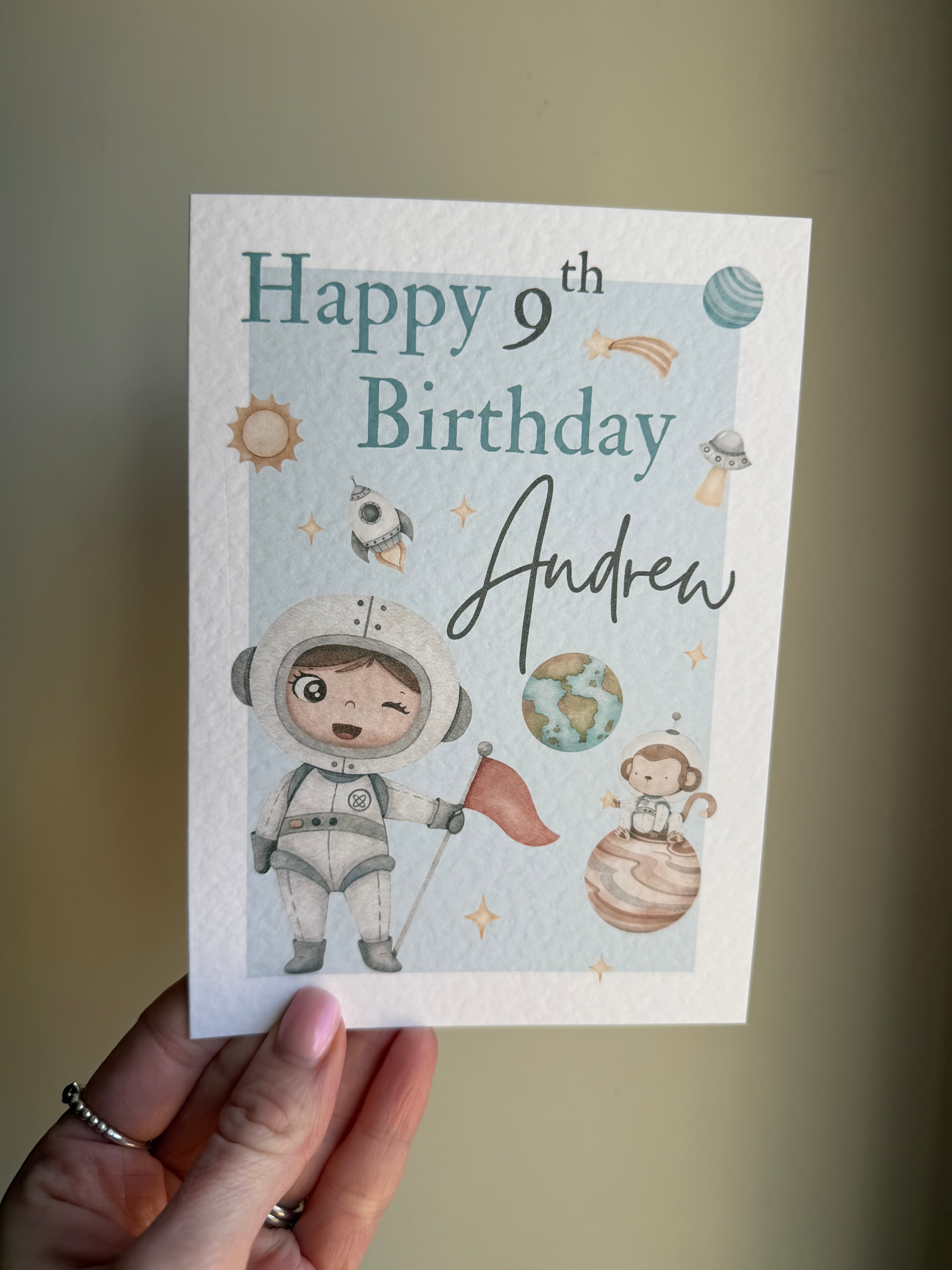 Train birthday personalised card
