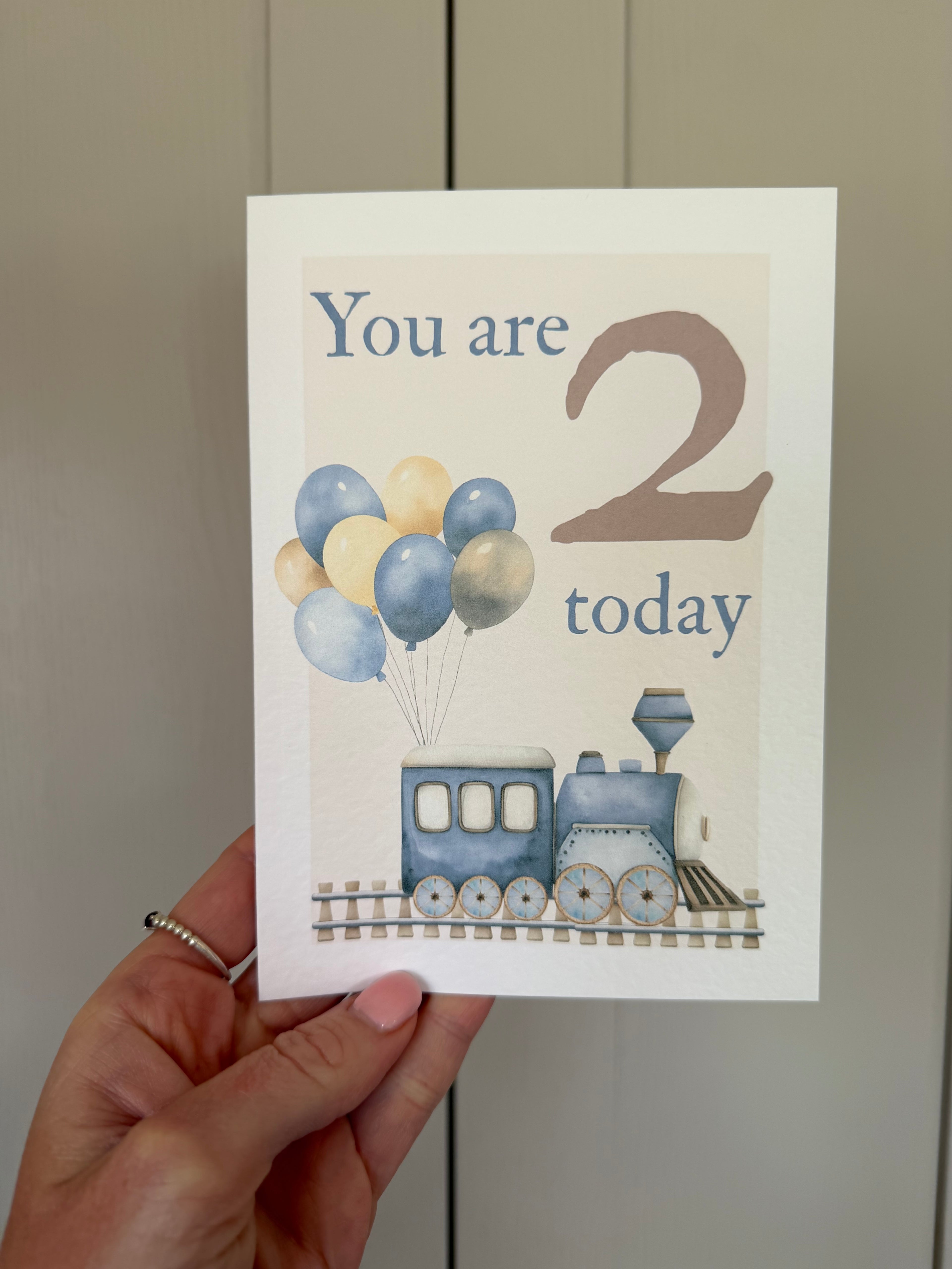 Train birthday card