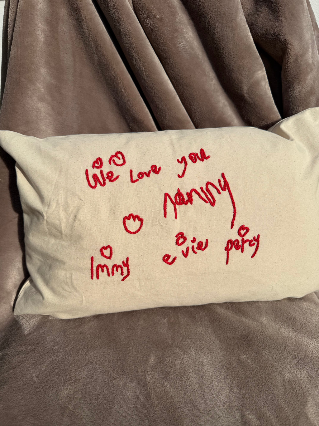 Personalised ‘your child’s handwriting’ cushion