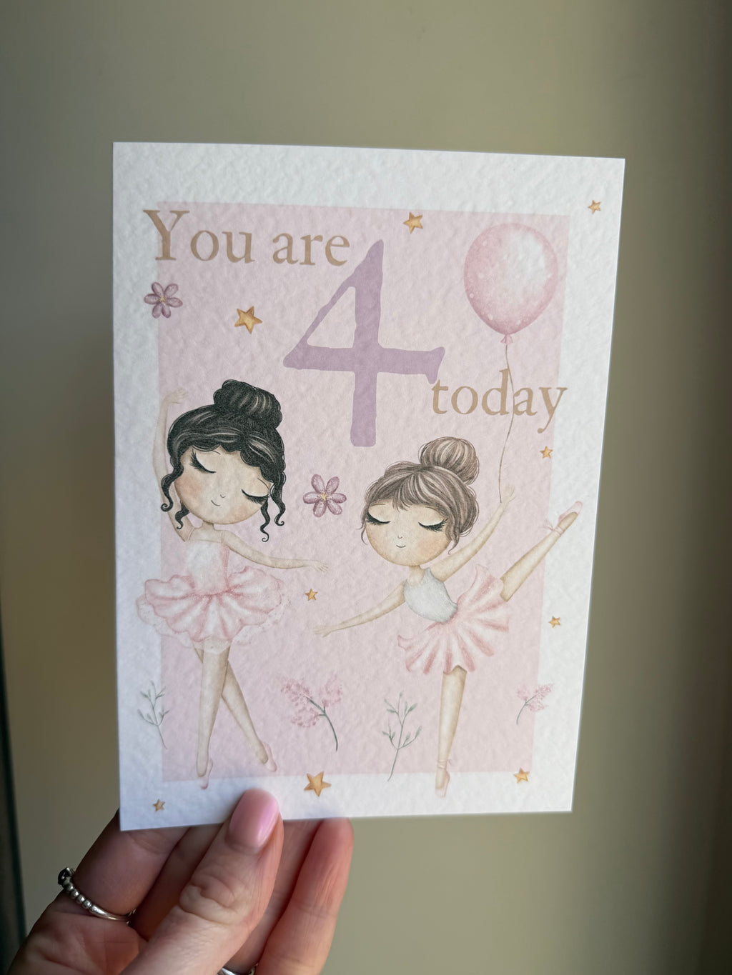 Ballerina birthday card