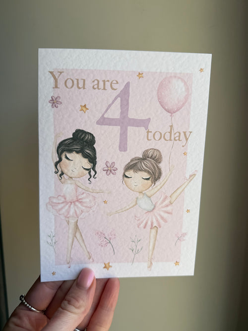Ballerina birthday card