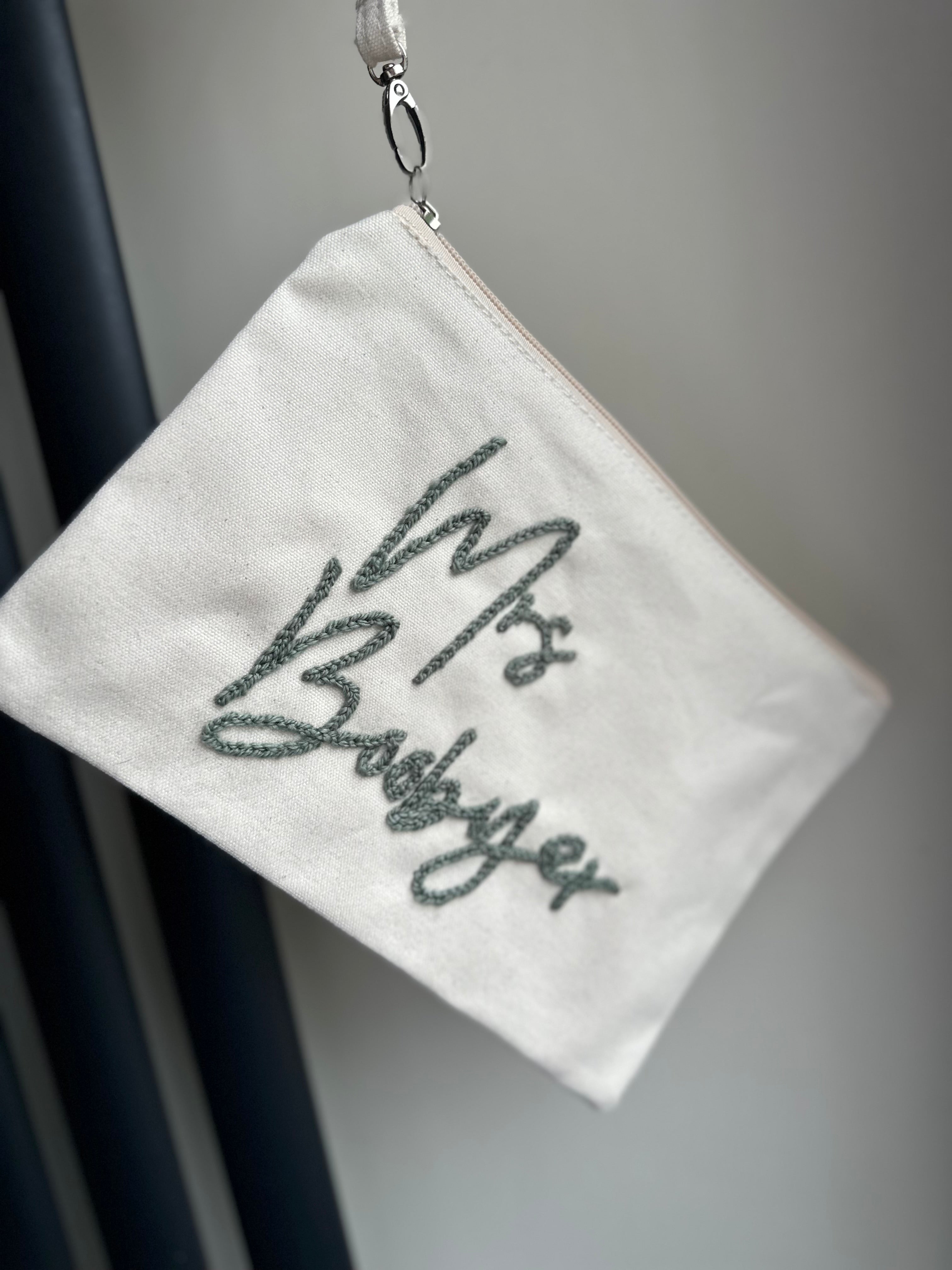 Personalised wristlet pouch