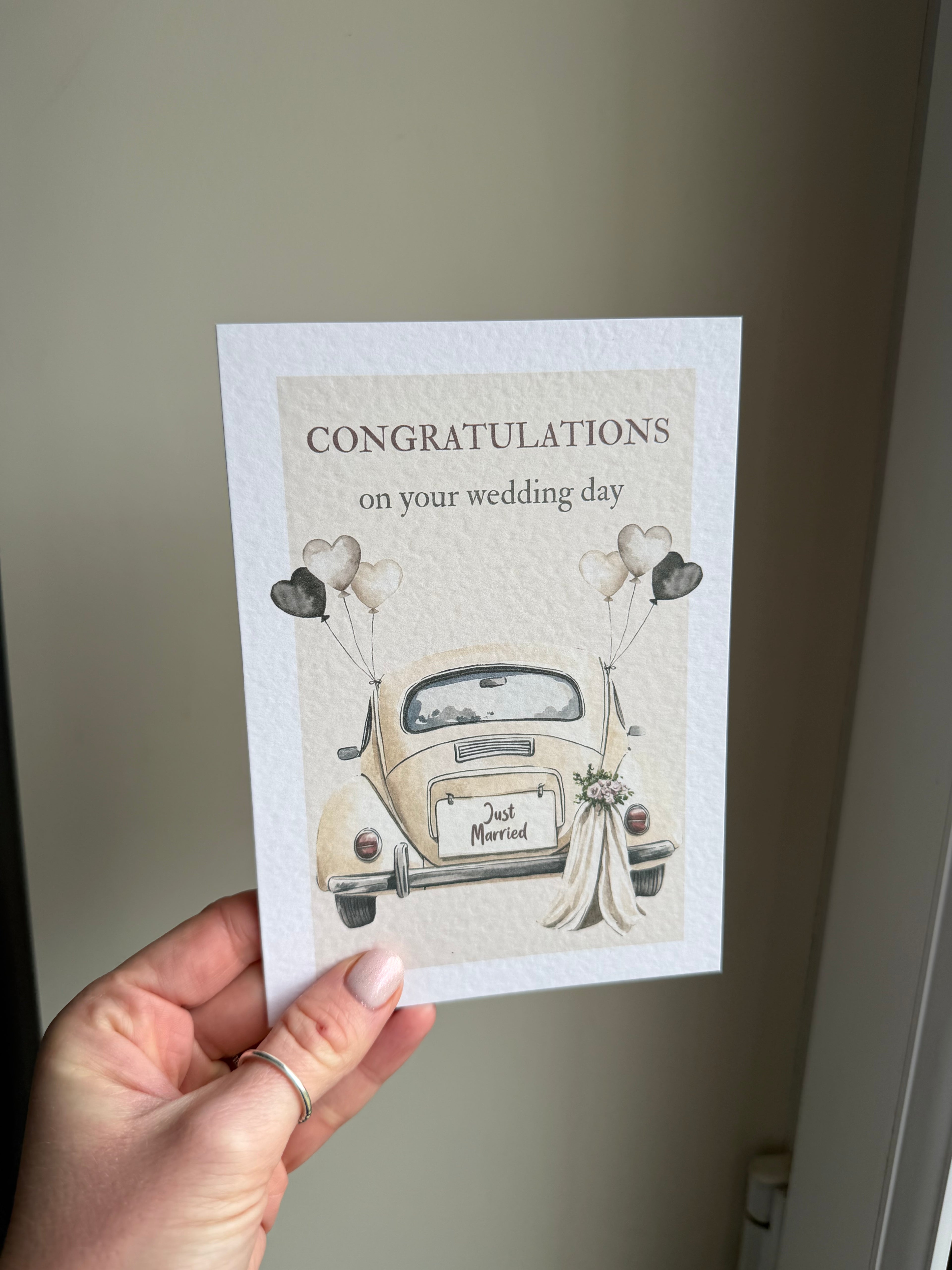 Wedding car card