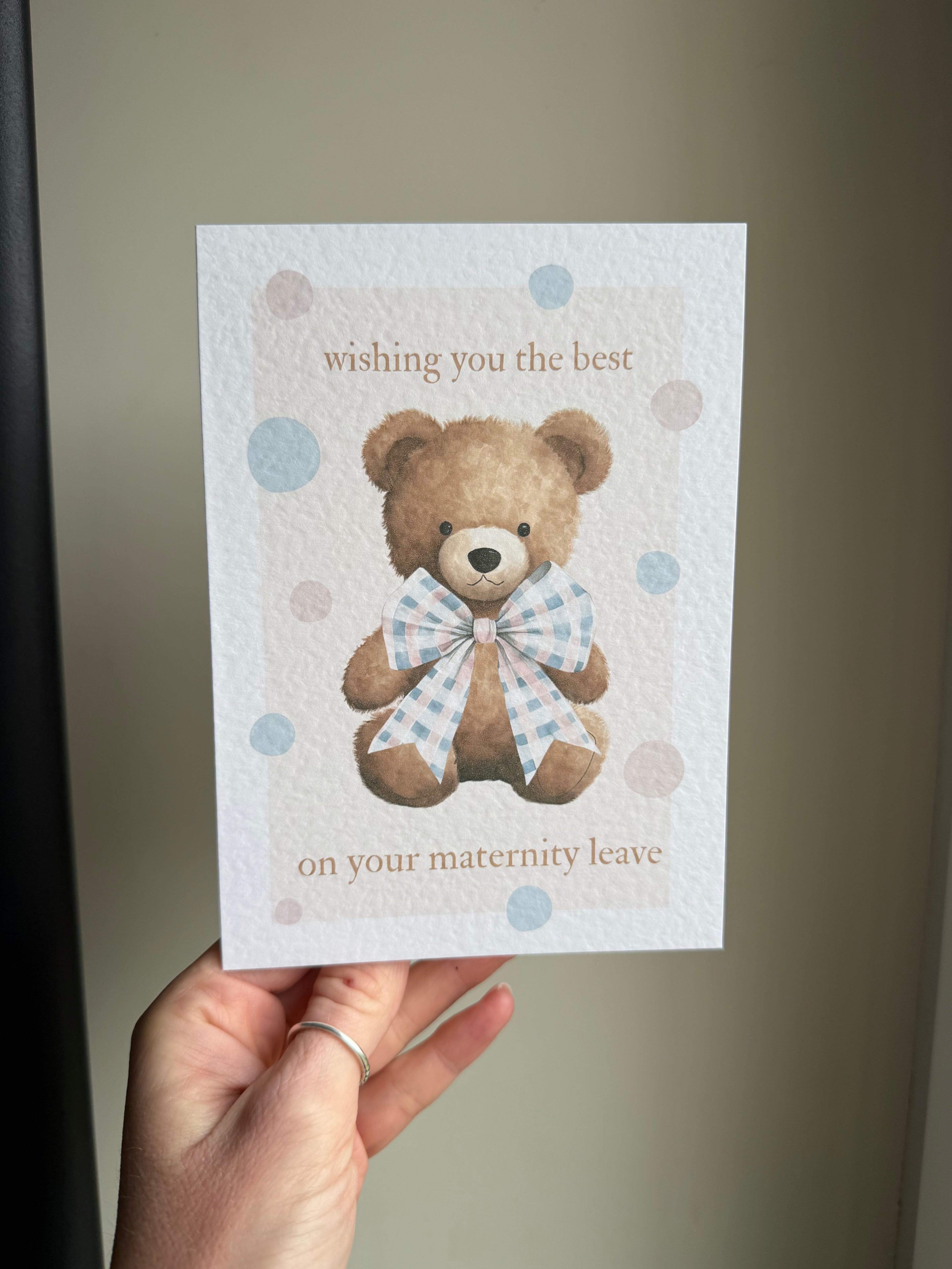Maternity leave card