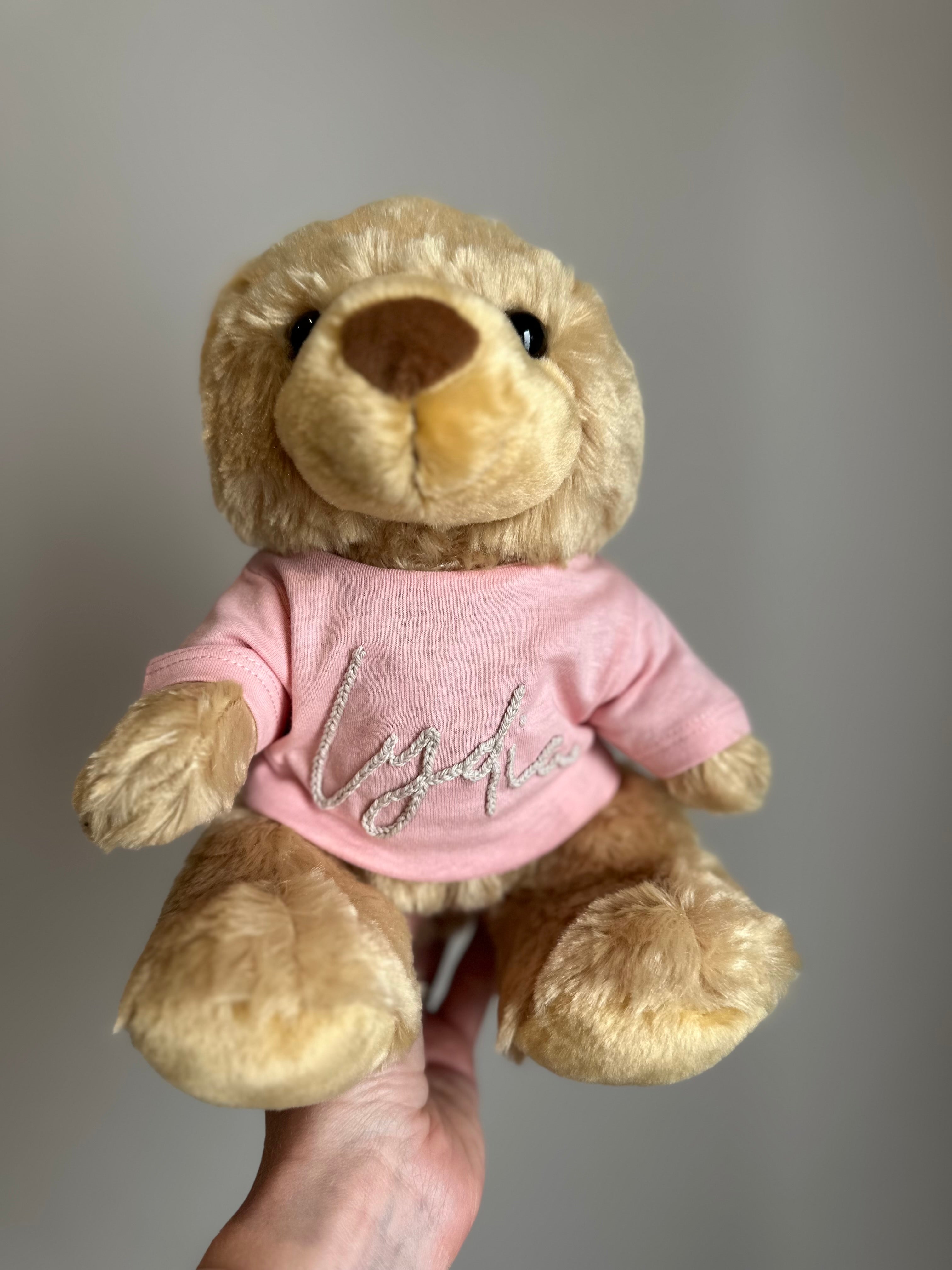 Boo Bear in a pink t-shirt