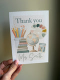 Personalised Thank You Teacher card