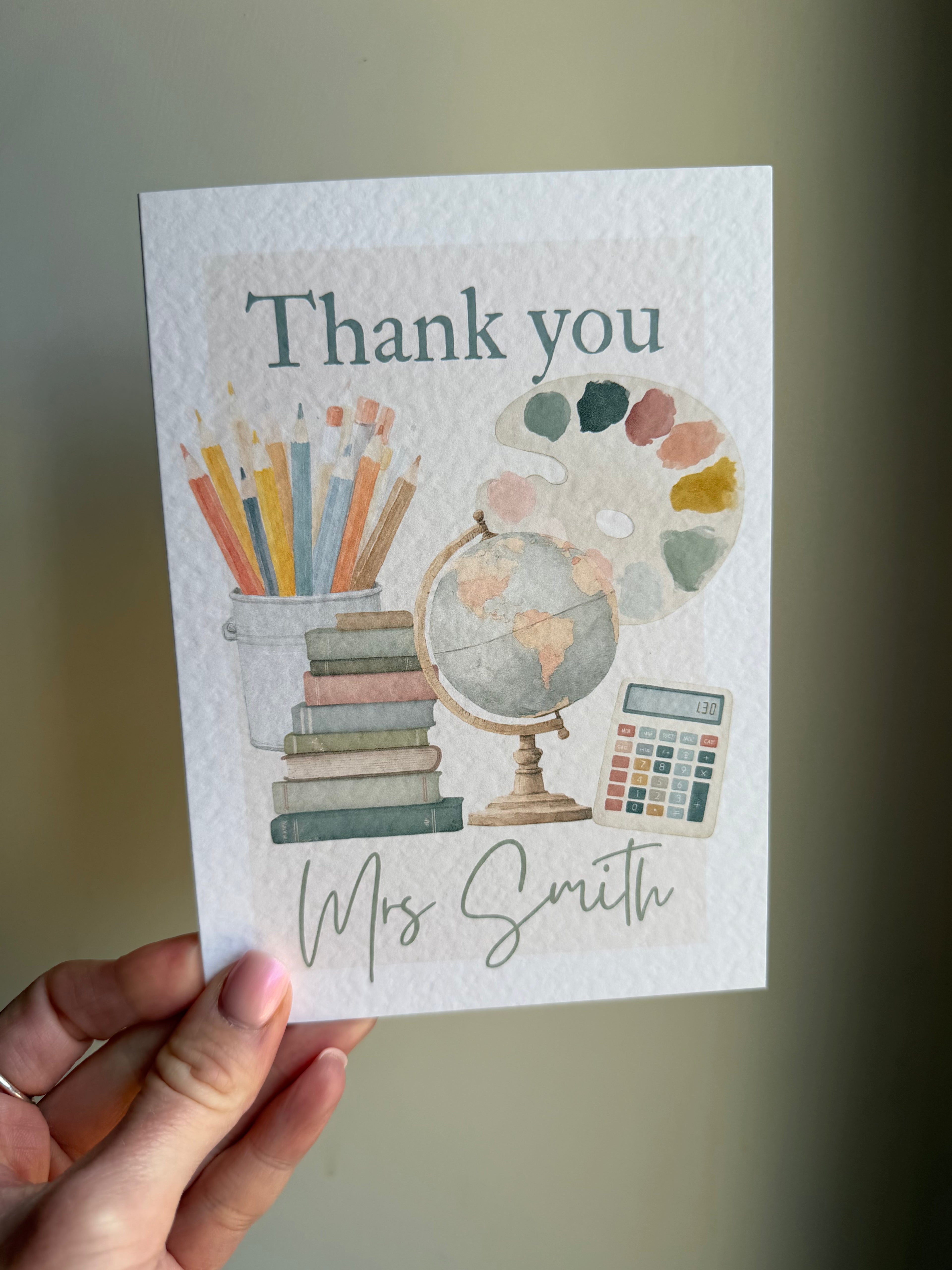 Personalised Thank You Teacher card