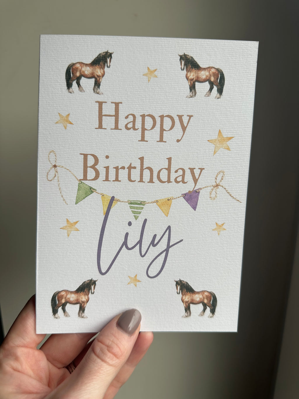 Personalised Horse birthday card