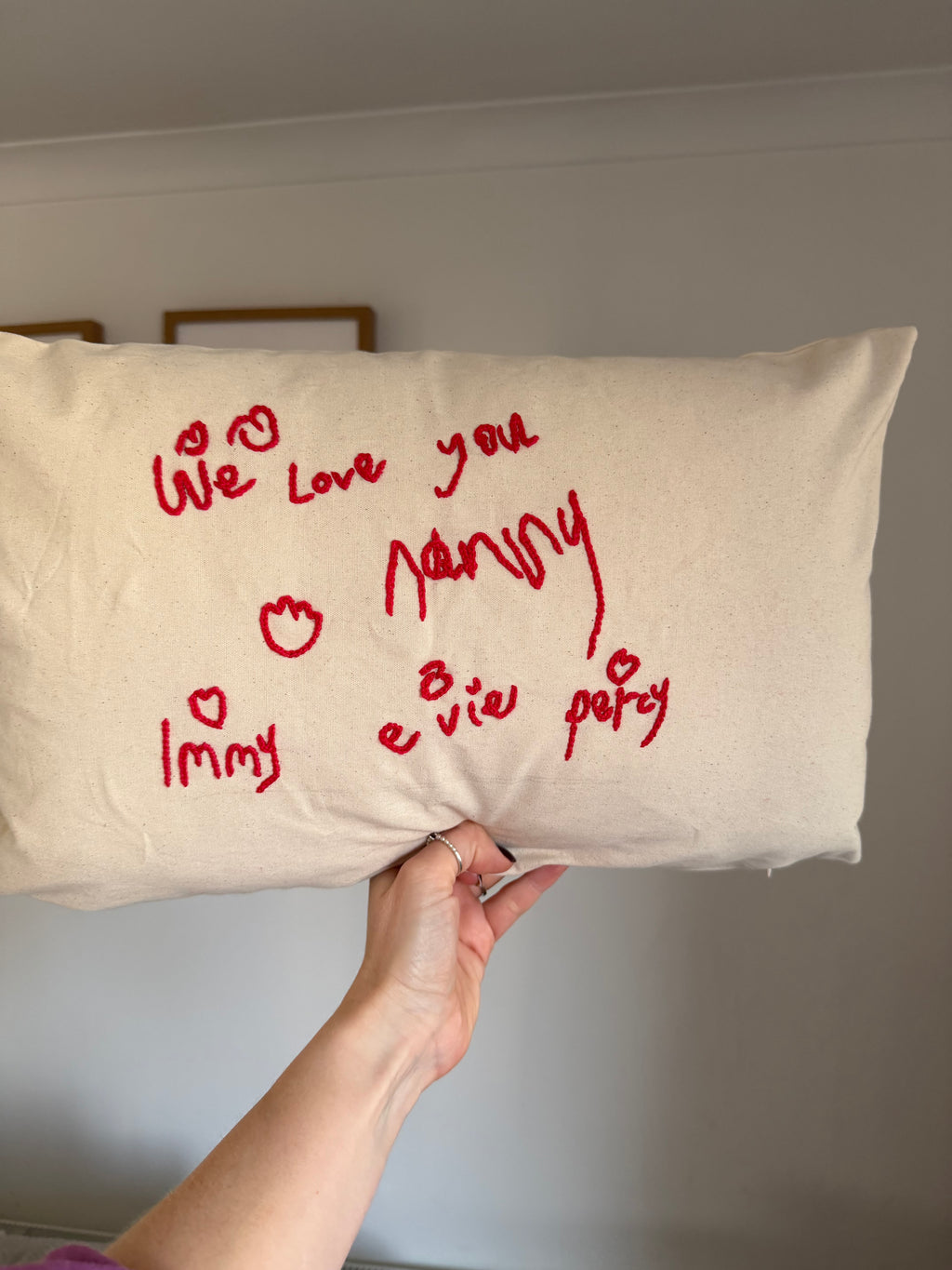 Personalised ‘your child’s handwriting’ cushion