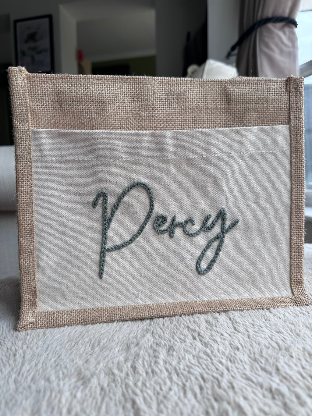 Personalised Hessian bag (large)