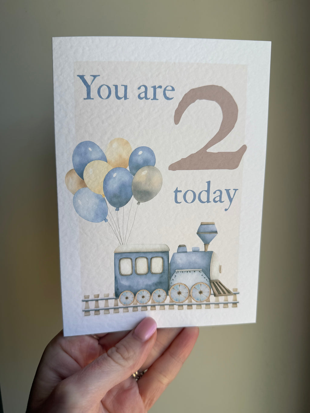 Train birthday card