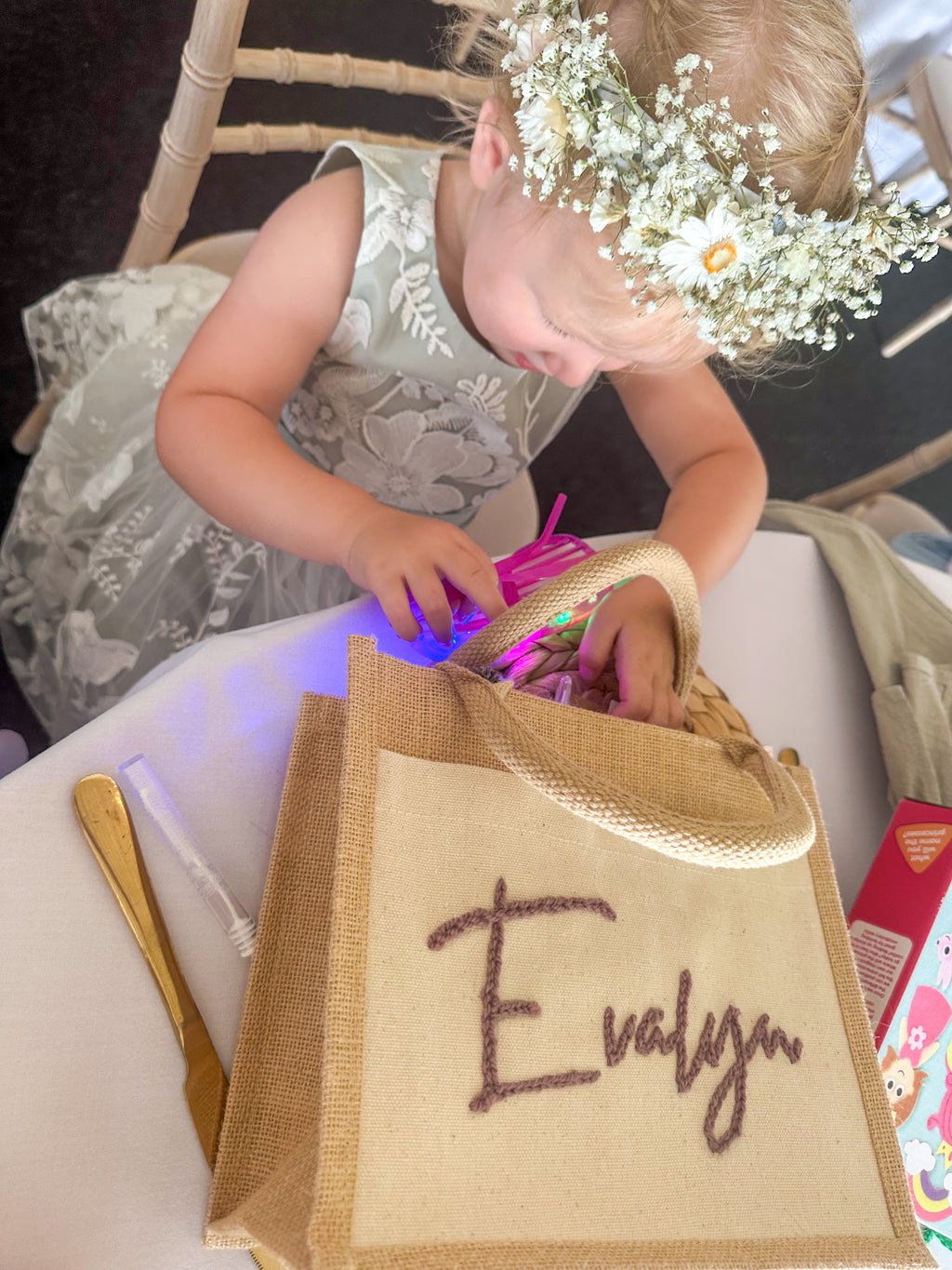 Personalised Hessian bag (large)