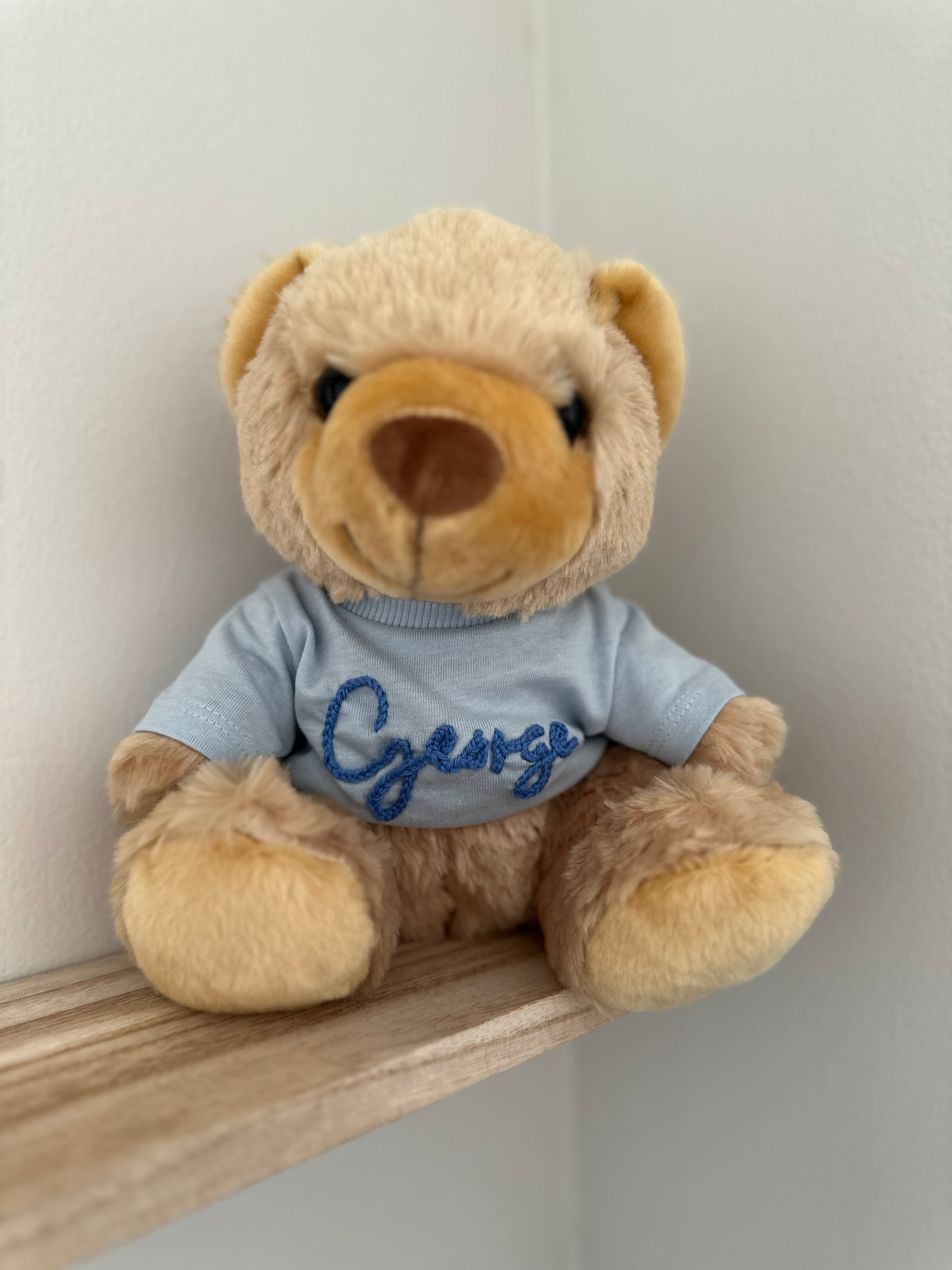 Boo Bear in a blue t-shirt